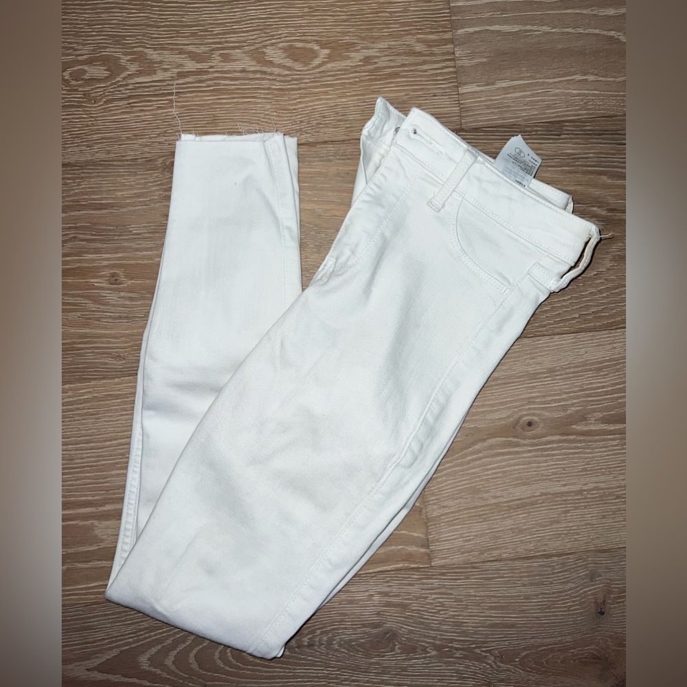 Hollister white skinny jeans